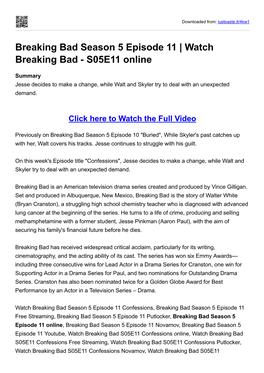 Watch Breaking Bad - S05E11 Online