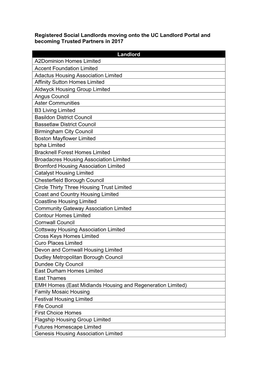 Landlords Moving Onto the UC Landlord Portal and Becoming Trusted Partners in 2017