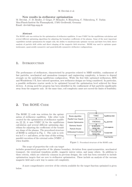 1. Introduction 2. the ROSE Code