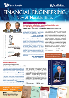 FINANCIAL ENGINEERING New & Notable Titles