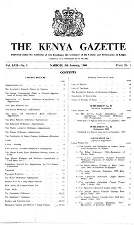 The Kenya Gazette