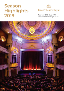 Isaac Theatre Royal Seasons Highlights Brochure February 2019