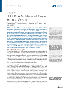 NLRP6: a Multifaceted Innate Immune Sensor