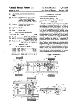 United States Patent [19] [11] Patent Number: 4,867,260 Cameron Et Al