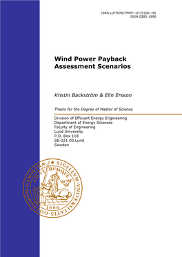 Wind Power Payback Assessment Scenarios