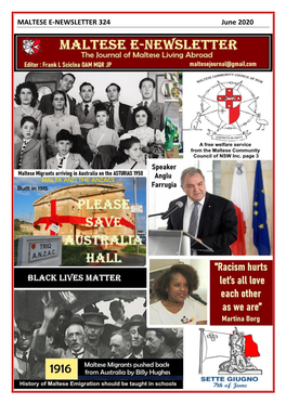 MALTESE E-NEWSLETTER 324 June 2020 1