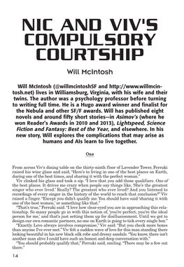 NIC and VIV's COMPULSORY COURTSHIP Will Mcintosh
