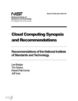 Cloud Computing Synopsis and Recommendations