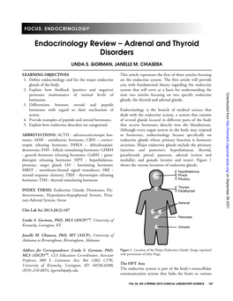 Endocrinology Review – Adrenal and Thyroid Disorders