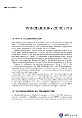 Introductory Concepts