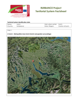 RURBANCE Project Territorial System Factsheet