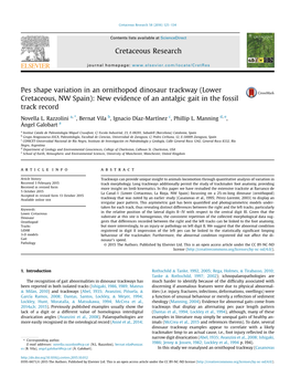 Pes Shape Variation in an Ornithopod Dinosaur Trackway (Lower Cretaceous, NW Spain): New Evidence of an Antalgic Gait in the Fossil Track Record
