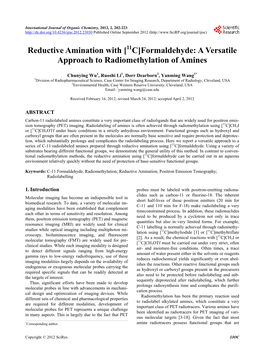 Reductive Amination with [11C]Formaldehyde: a Versatile Approach to Radiomethylation of Amines