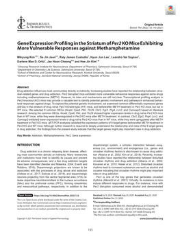Gene Expression Profiling in the Striatum of Per2ko Mice Exhibiting