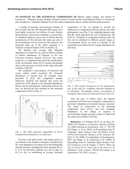 An Estimate of the Elemental Composition of Luca