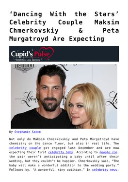 Celebrity Couple Maksim Chmerkovskiy &