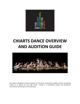 Chiarts Dance Overview and Audition Guide