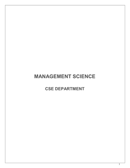 Management Science