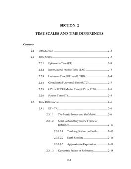 Time Scales and Time Differences