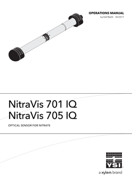 IQ Sensornet Nitravis 701 & 705 IQ Sensors User Manual