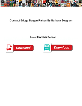 Contract Bridge Bergen Raises by Barbara Seagram