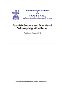 Scottish Borders Dumfries Galloway Migration Report