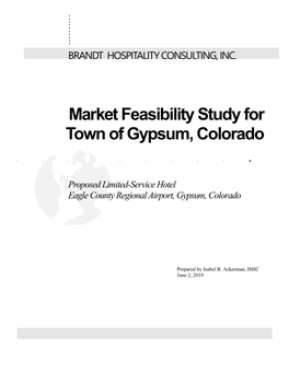Market Feasibility Study for Town of Gypsum, Colorado