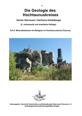 Die Geologie Des Hochtaunuskreises