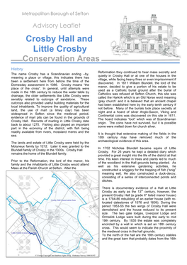 Crosby Hall and Little Crosby Conservation Area Advisory Leaflet