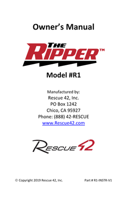 Download the Ripper ™ Owner's Manual