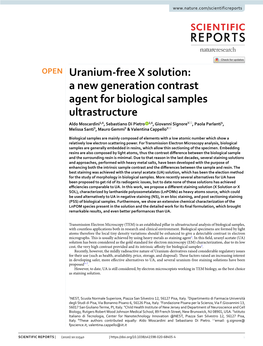 Uranium-Free X Solution