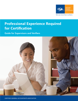 Professional Experience Required for Certification Guide for Supervisors and Verifiers