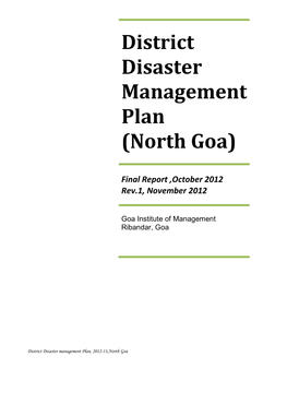 District Disaster Management Plan (North)