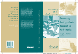 Proceedings of the Conference on Promoting Undergraduate Research in Mathematics Proceedings of the Conference on Promoting Undergraduate Research in Mathematics