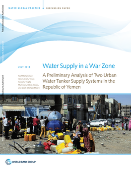 Analysis of Private Tanker Truck Water Supply Systems in Sana'a and Aden