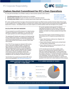 IFC Carbon Neutrality Committment Factsheet