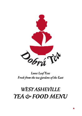 Tea & Food Menu