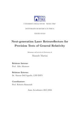 Next-Generation Laser Retroreflectors for Precision Tests of General