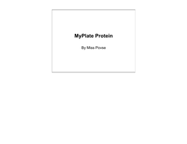 Myplate Protein