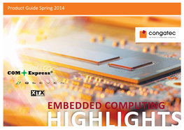 Embedded Computing Highlights About Congatec 02|03