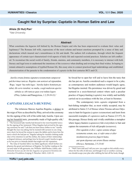 Caught Not by Surprise: Captatio in Roman Satire and Law