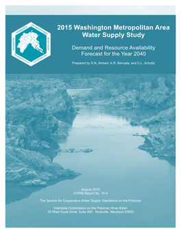 2015 Washington Metropolitan Area Water Supply Study: Demand And