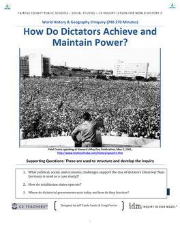 How Do Dictators Achieve and Maintain Power?