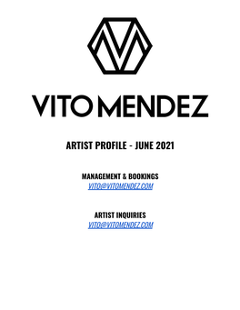 Vito Mendez Artist Profile