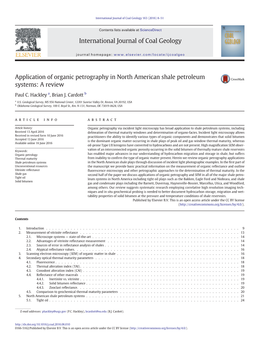 Application of Organic Petrography in North American Shale Petroleum Systems: a Review