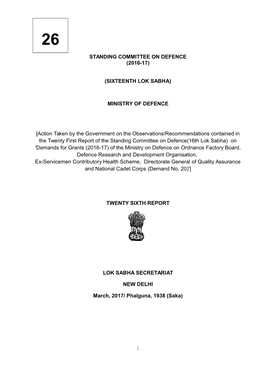 Standing Committee on Defence (2016-17) (Sixteenth