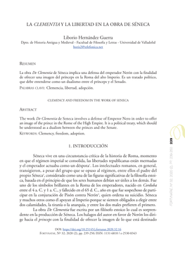 La Clementia Y La Libertad En La Obra De Séneca