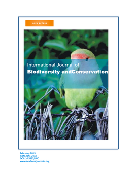 International Journal of Biodiversity Andconservation