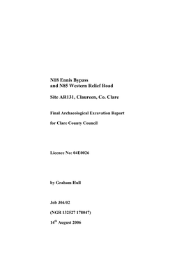 N18 Ennis Bypass and N85 Western Relief Road Site AR131, Claureen, Co. Clare