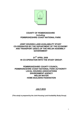 Joint Housing Land Availability Study 2009
